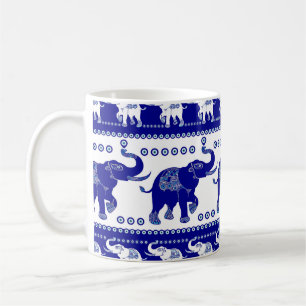 Evil Eye Elephant Ornamental Pattern Coffee Mug