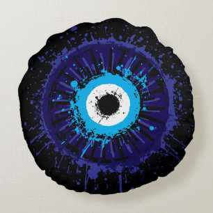 🧿 Evil Eye Energy Round Pillow