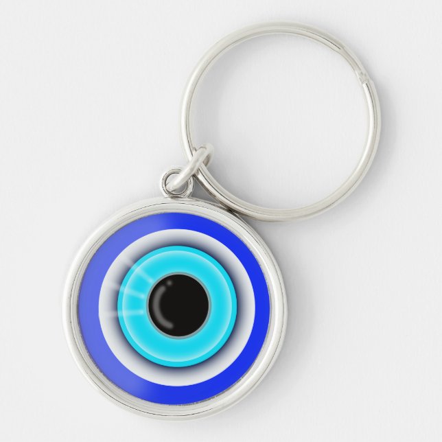 Evil Eye Esoteric Good Luck Symbol - Keychain (Front)