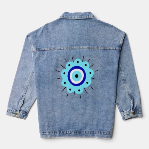 Evil Eye Flower Esoteric Mystical Aesthetic  Denim Jacket