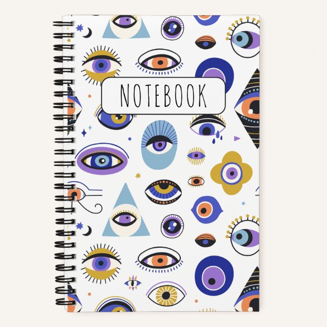 Evil Eye for Good Luck Protection Spiral Notebook (Front)
