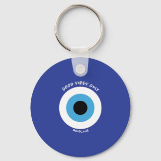 Evil Eye Good Vibes Only Keychain