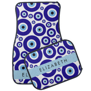 Evil Eye, Greek Eye, Turkish Eye, Mati, Your Name Car Floor Mat