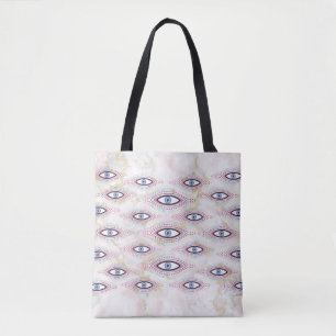 Evil Eye Happy Colorful Art  Tote Bag