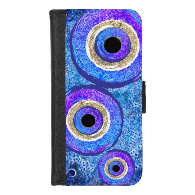 Evil Eye iPhone Wallet Case (Front)