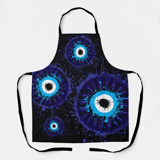 🧿 Evil Eye Kitchen Guardian Apron (Front)