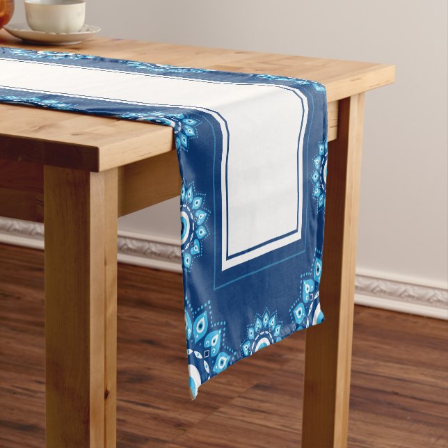 Evil Eye Kitchen Short Table Runner (In Situ)