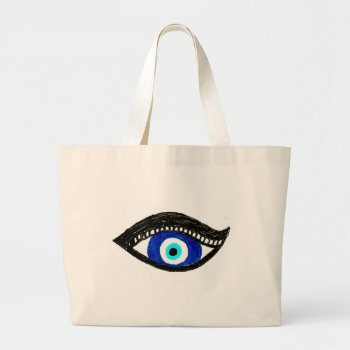 Evil Eye Large Tote Bag by hennabyjessica at Zazzle
