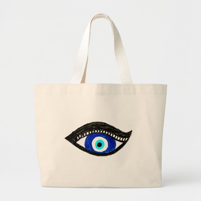 Evil eye large tote bag (Front)