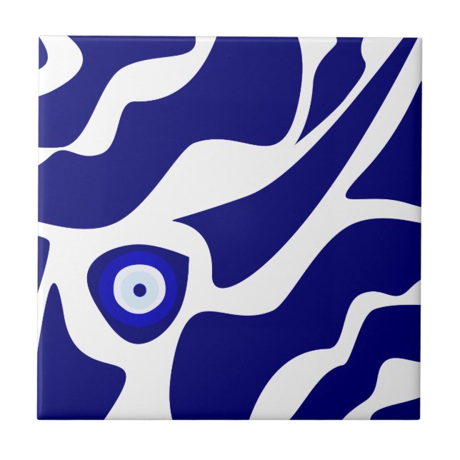 Evil Eye Lava Pattern Tile (Front)
