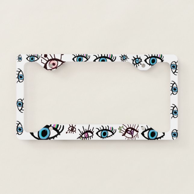 Evil eye license plate frame (Front)