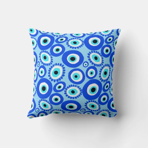 Evil Eye Love Heart Pretty Throw Pillow Zazzle