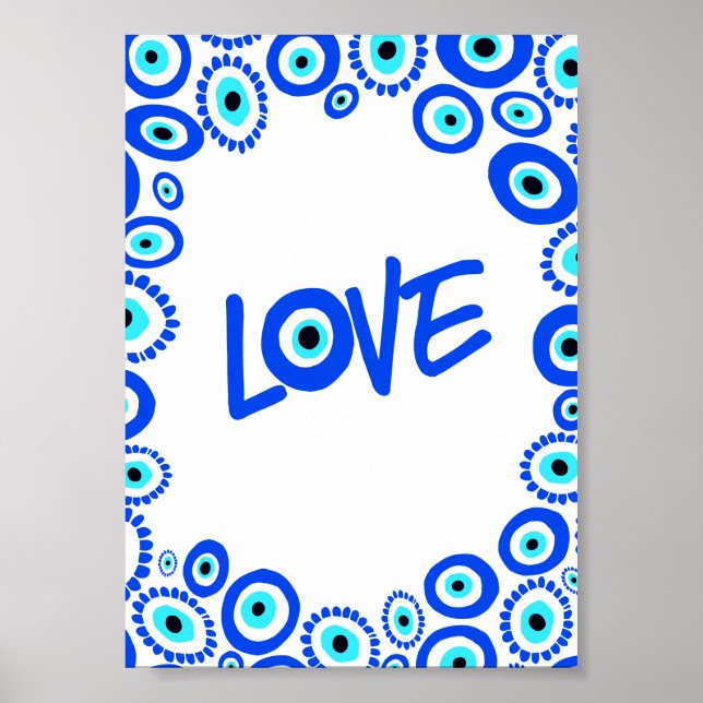 Evil Eye LOVE Symbol Poster (Front)
