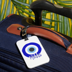 evil eye luggage tag