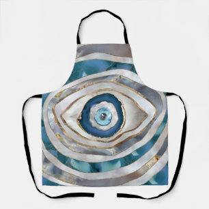 Evil Eye Mineral textures and gold Apron