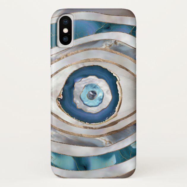 Evil Eye Mineral textures and gold Case Mate iPhone Case Zazzle