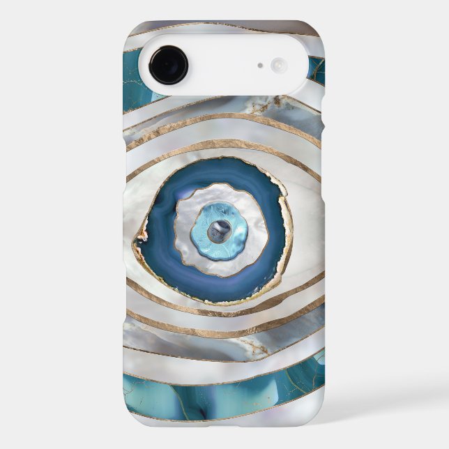 Evil Eye Mineral textures and gold Case-Mate iPhone Case (Back)