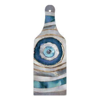 Evil Eye Mineral Textures And Gold Cutting Board by LoveMalinois at Zazzle