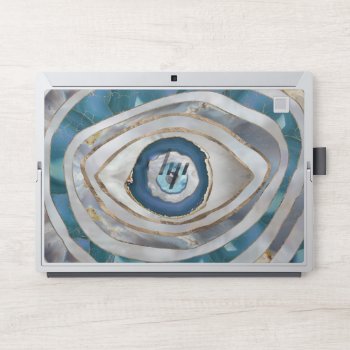 Evil Eye Mineral Textures And Gold Hp Laptop Skin by LoveMalinois at Zazzle