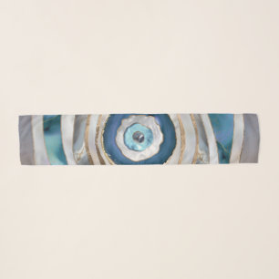 Evil Eye Mineral textures and gold Scarf