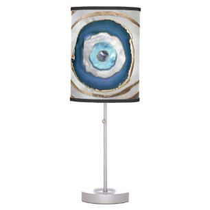 Evil Eye Mineral textures and gold Table Lamp