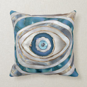 18x18 Multicolor Creativemotions Butterfly Evil Eye Ornament Throw Pillow