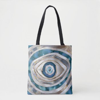 Evil Eye Mineral Textures And Gold Tote Bag by LoveMalinois at Zazzle
