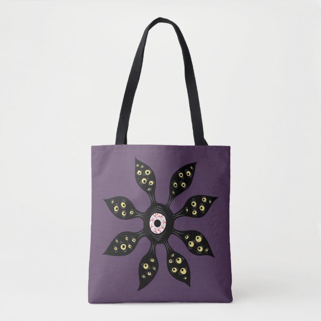 Evil Eye Monster Creepy Weird Gothic Art Tote Bag (Front)