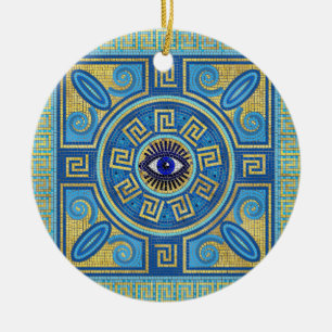 Evil Eye Mosaic Tile Ornament