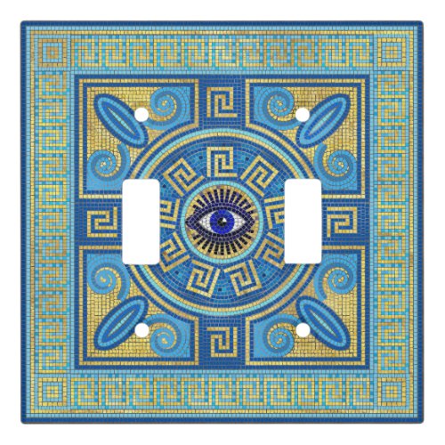 Evil Eye Mosaic Tile ornament Light Switch Cover