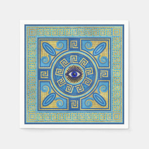 Evil Eye Mosaic Tile ornament Napkins