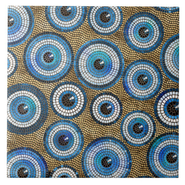 Evil Eye Mosaic Tile Pattern (Front)