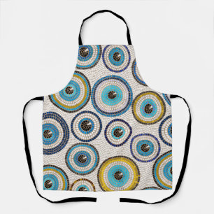 Evil Eye Mosaic Tile Pattern Apron