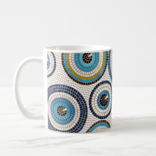 Evil Eye Mosaic Tile Pattern Coffee Mug