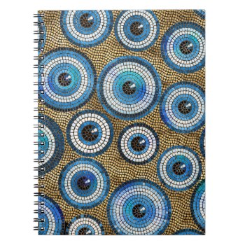 Evil Eye Mosaic Tile Pattern Notebook by LoveMalinois at Zazzle