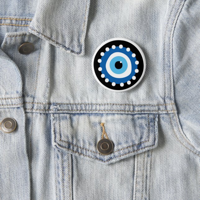 Evil Eye Nazar Amulet Talisman Protection Button (In Situ)