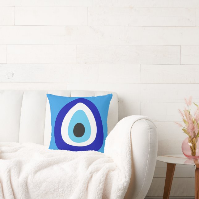 Evil Eye Nazar Amulet Throw Pillow (Couch)