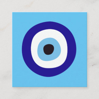 Evil Eye Nazar Protection Good Karma Pass Along Square Business Card
