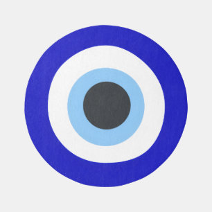 evil eye outdoor rug (blue)