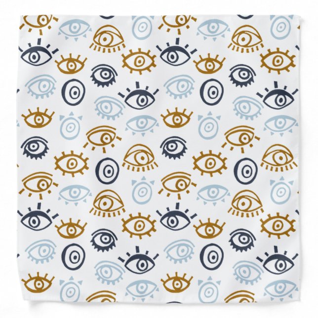 Evil Eye Pattern Bandana (Front)