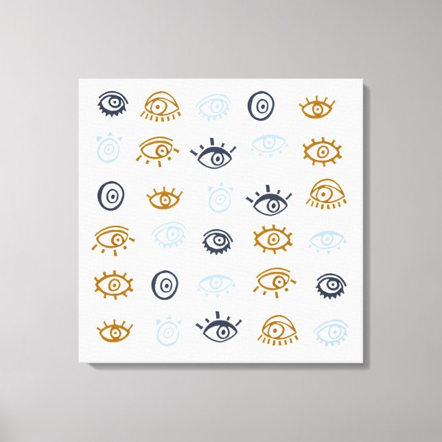 Evil Eye Pattern Canvas Print (Front)