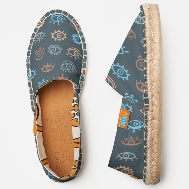Evil Eye Pattern Espadrilles (Side)