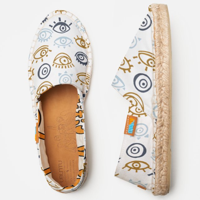 Evil Eye Pattern Espadrilles (Side)