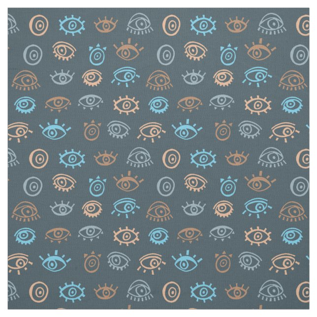 Evil Eye Pattern  Fabric (Swatch)