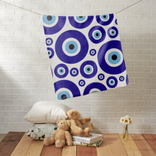 Evil Eye Pattern, Greek Eye, Turkish Eye, Nazar Baby Blanket