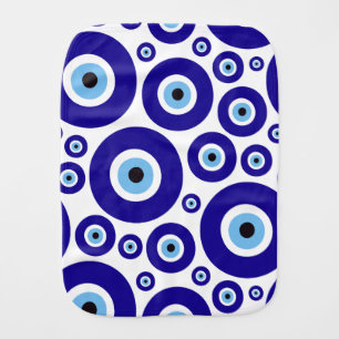 Evil Eye Pattern, Greek Eye, Turkish Eye, Nazar Baby Burp Cloth
