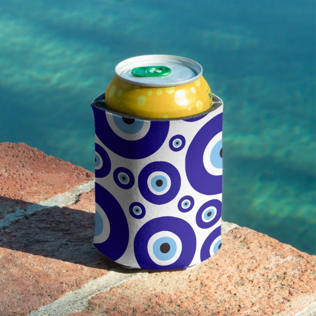 Evil Eye Pattern, Greek Eye, Turkish Eye, Nazar Can Cooler (In Situ Pool)