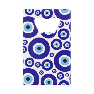 Evil Eye Pattern, Greek Eye, Turkish Eye, Nazar Credit Card Bottle Opener