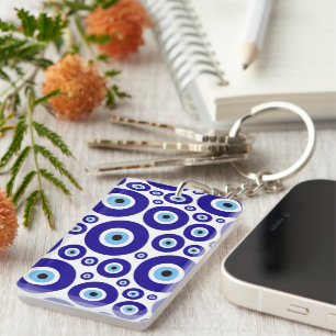 Evil Eye Pattern, Greek Eye, Turkish Eye, Nazar Keychain