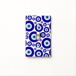 Evil Eye Pattern, Greek Eye, Turkish Eye, Nazar Light Switch Cover
